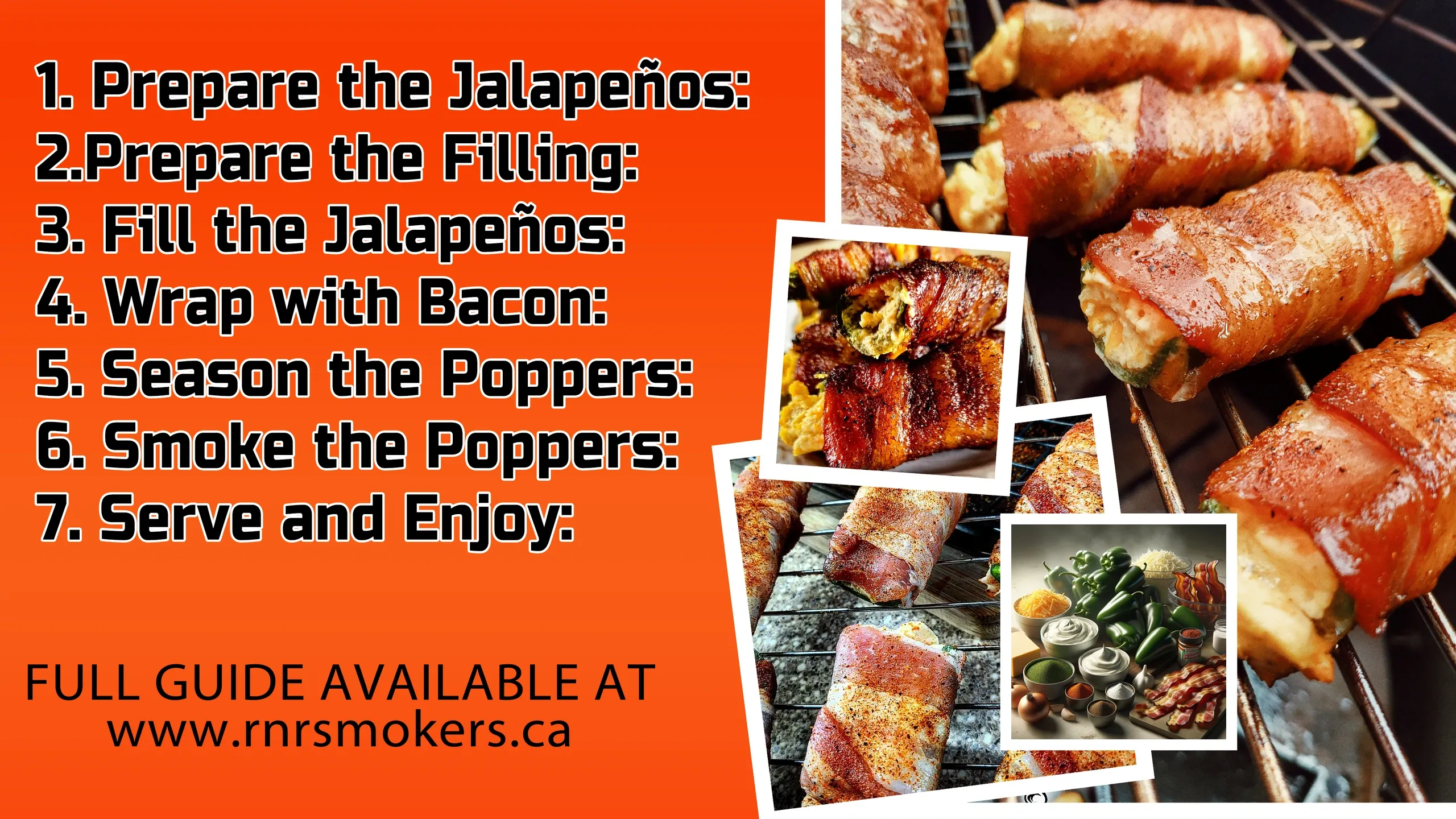 Smoked jalapeño poppers fresh off the R&R smoker