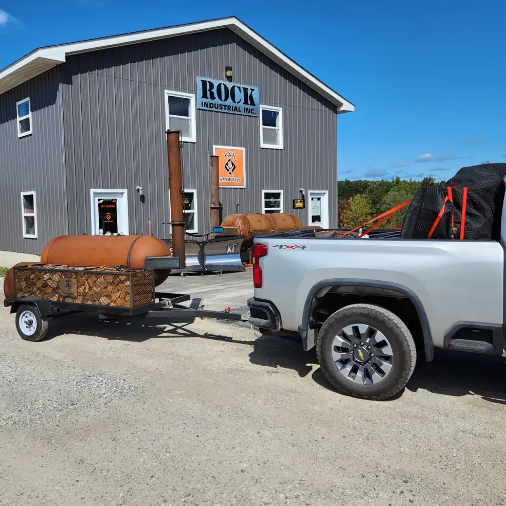 R&R custom 500-gallon commercial tank smoker